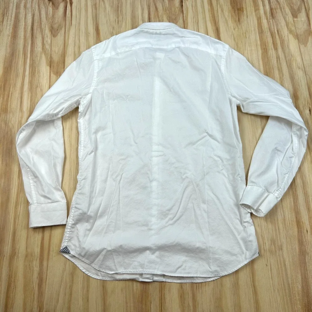 Banana Republic Shirt Mens Medium White 120s Supima Cotton Camden Fit Business